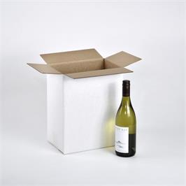 6-Bottle Wine Box (RSC) White - 257 x 172 x 330 mm