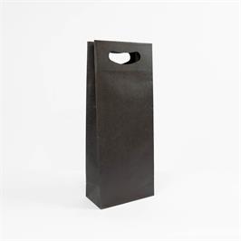 2-Bottle Wine Carrier Bag In Black With Handle